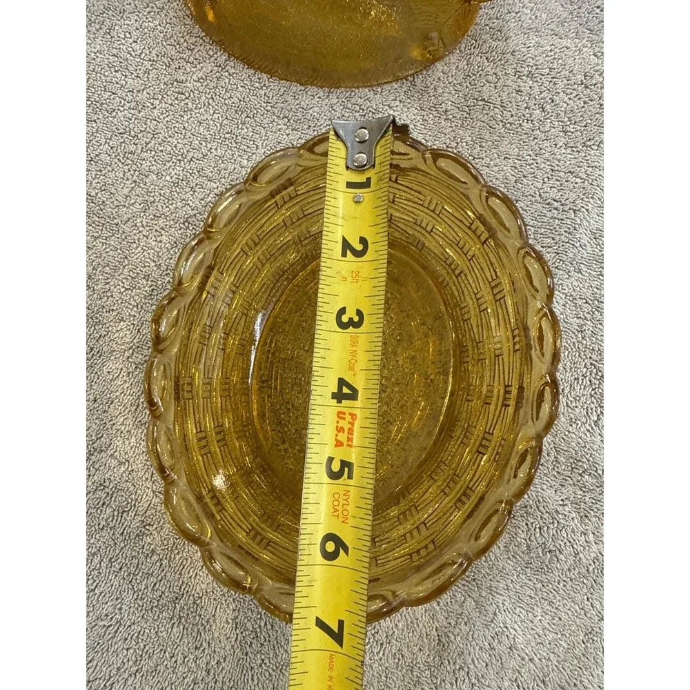 Vintage‎ Amber Glass Hen on Nest Covered Candy Dish Chicken Basket 7 Inch